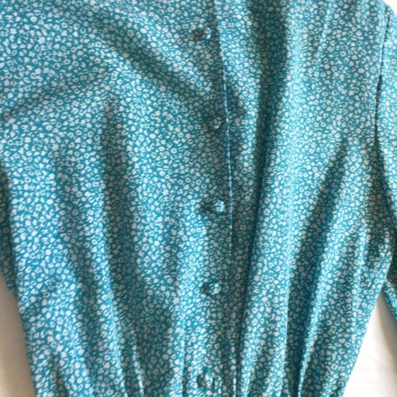 Lorenzo Blue dress with white flowers - Picture 5 of 13